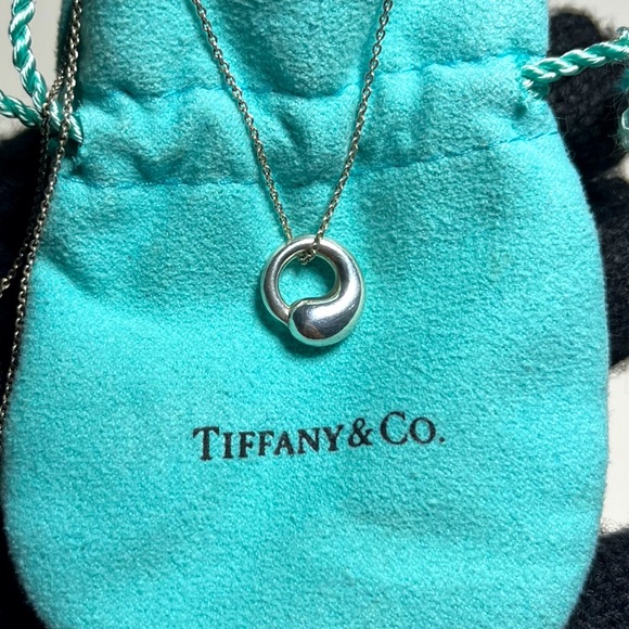 Tiffany & Co Sterling Peretti Eternal Circle Necklace - Picture 1 of 4